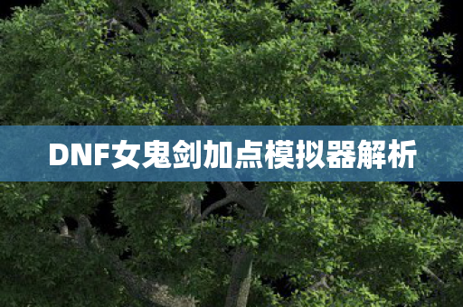DNF女鬼剑加点模拟器解析图片