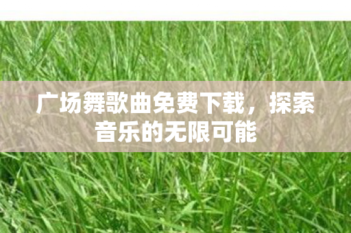 广场舞歌曲免费下载图片