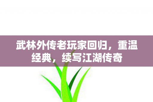 武林外传老玩家回归图片
