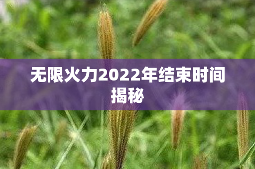无限火力2022年结束时间揭秘图片