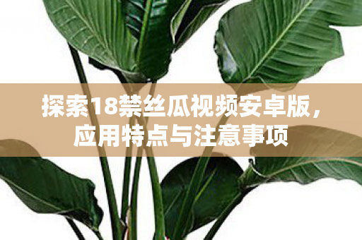 探索18禁丝瓜视频安卓版图片