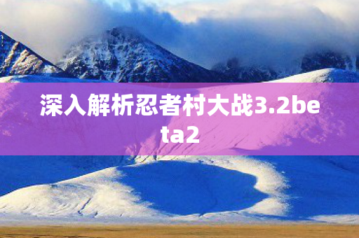 深入解析忍者村大战3图片
