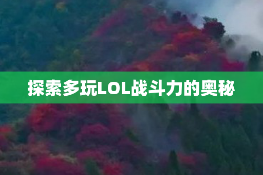 探索多玩LOL战斗力的奥秘图片
