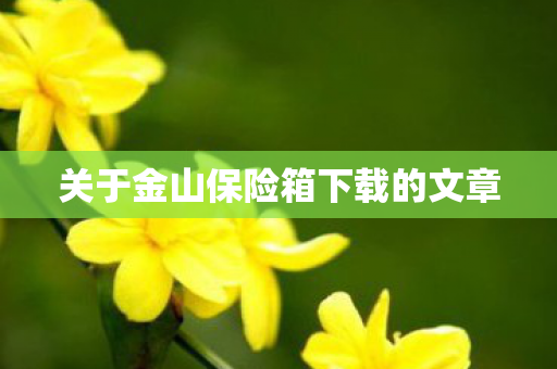 关于金山保险箱下载的文章图片