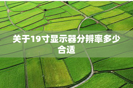 关于19寸显示器分辨率多少合适图片