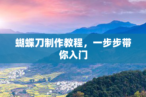 蝴蝶刀制作教程图片