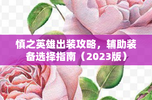 慎之英雄出装攻略图片