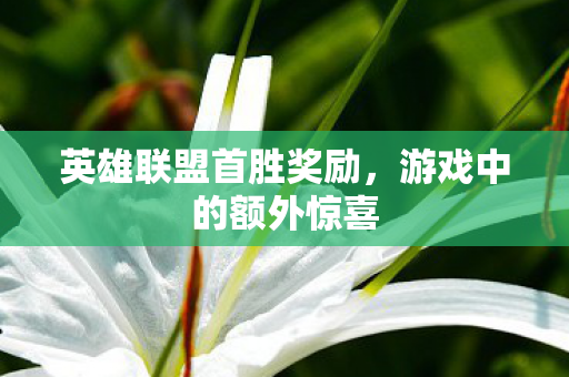 英雄联盟首胜奖励图片