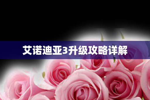 艾诺迪亚3升级攻略详解图片