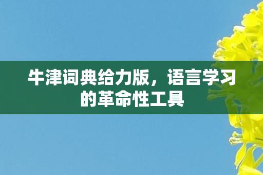 语言学习的革命性工具图片