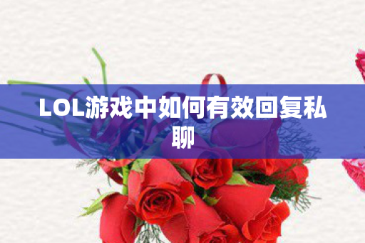 LOL游戏中如何有效回复私聊图片