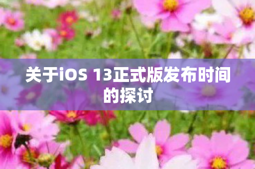 关于iOS 13正式版发布时间的探讨图片