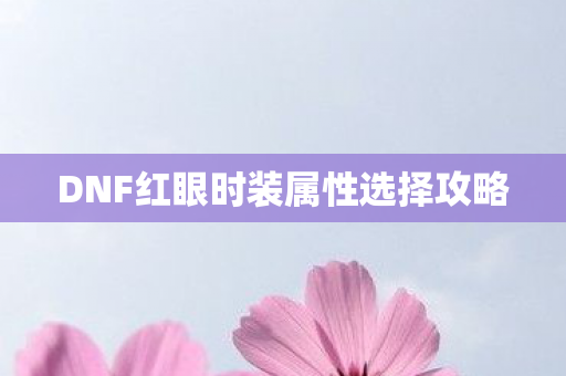 DNF红眼时装属性选择攻略图片