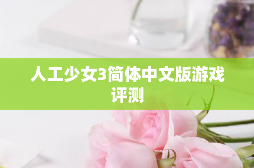 人工少女3简体中文版游戏评测图片