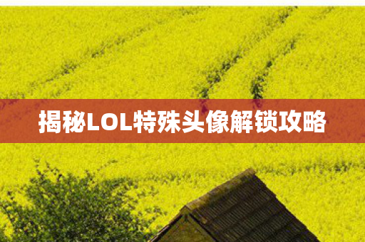 揭秘LOL特殊头像解锁攻略图片