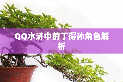 QQ水浒中的丁得孙角色解析图片