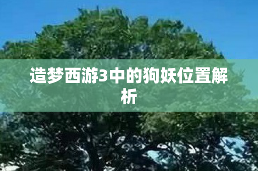 造梦西游3中的狗妖位置解析图片