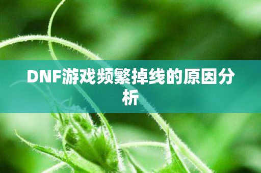 DNF游戏频繁掉线的原因分析图片
