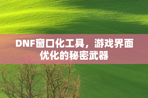 游戏界面优化的秘密武器图片