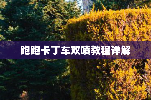 跑跑卡丁车双喷教程详解图片