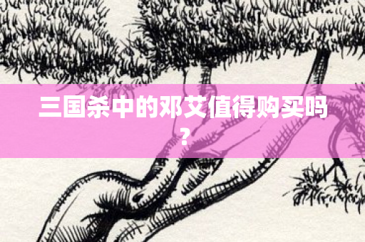 三国杀中的邓艾值得购买吗图片