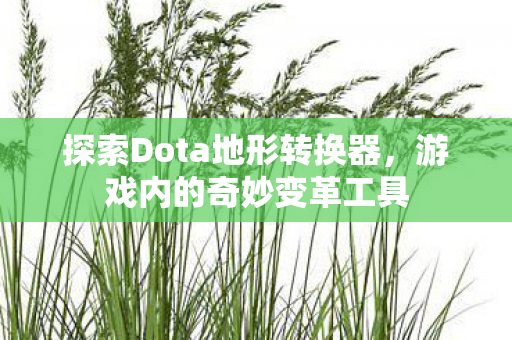 探索Dota地形转换器图片