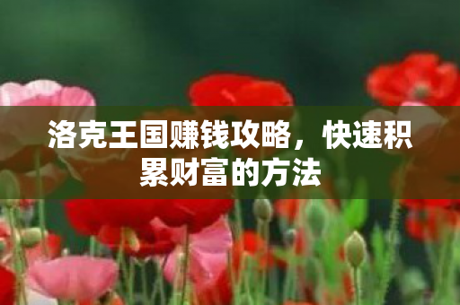 快速积累财富的方法图片