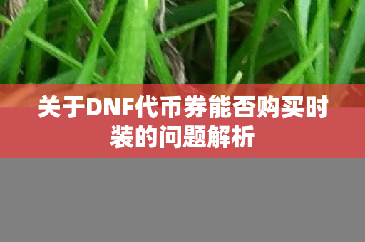 关于DNF代币券能否购买时装的问题解析图片