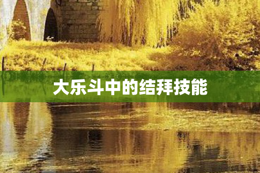 大乐斗中的结拜技能图片