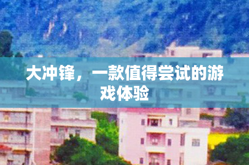 一款值得尝试的游戏体验图片