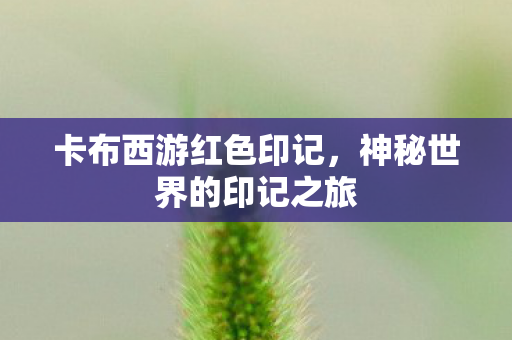 神秘世界的印记之旅图片