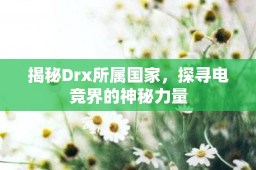 探寻电竞界的神秘力量图片