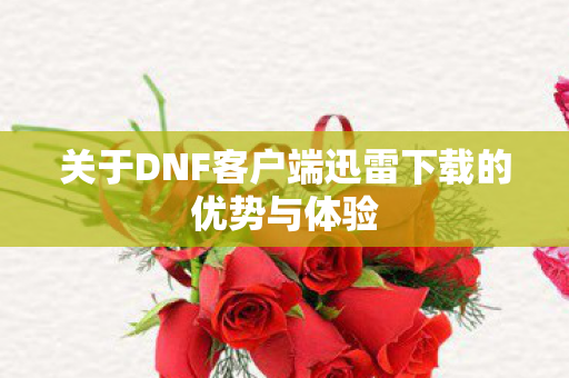 关于DNF客户端迅雷下载的优势与体验图片