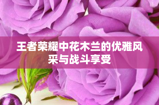 王者荣耀中花木兰的优雅风采与战斗享受图片