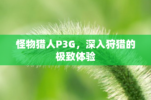 深入狩猎的极致体验图片