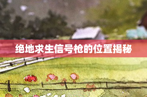 绝地求生信号枪的位置揭秘图片