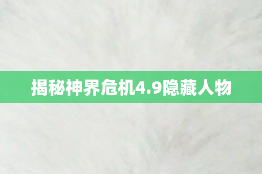 揭秘神界危机4图片