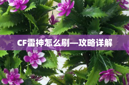 CF雷神怎么刷图片