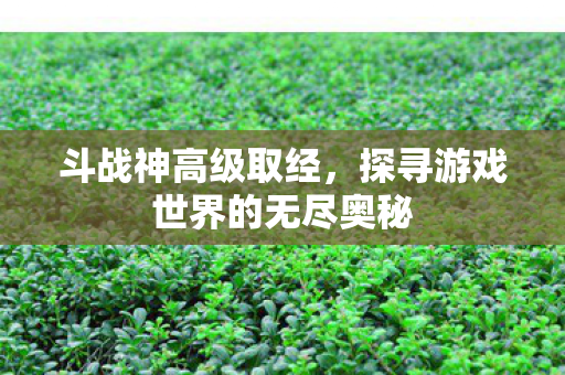 探寻游戏世界的无尽奥秘图片