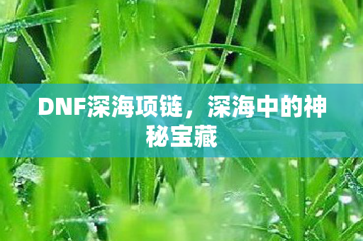 深海中的神秘宝藏图片