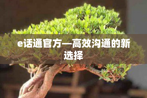 高效沟通的新选择图片