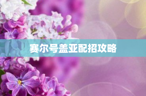 赛尔号盖亚配招攻略图片