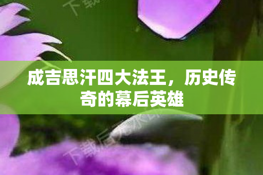 历史传奇的幕后英雄图片
