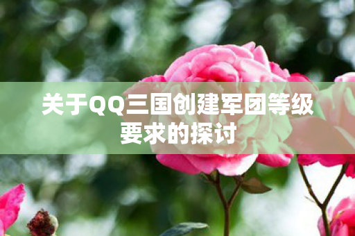 关于QQ三国创建军团等级要求的探讨图片