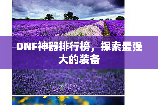 DNF神器排行榜图片
