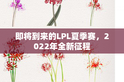 即将到来的LPL夏季赛图片
