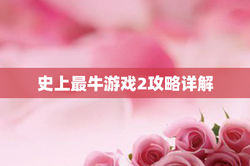 史上最牛游戏2攻略详解图片