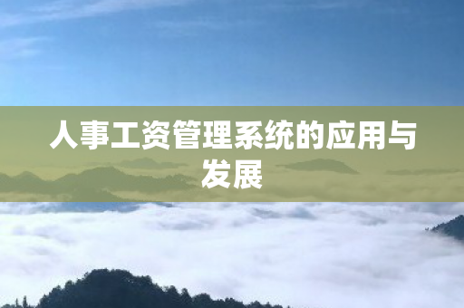 人事工资管理系统的应用与发展图片