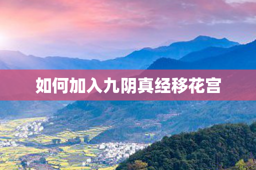 如何加入九阴真经移花宫图片