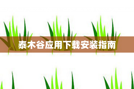 泰木谷应用下载安装指南图片